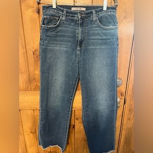 Joe’s Jeans “High Rise Freya” cropped, wide leg Jeans Size 29